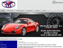 Tablet Screenshot of moravskyautoland.cz